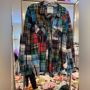 Free People Plaid Button Down